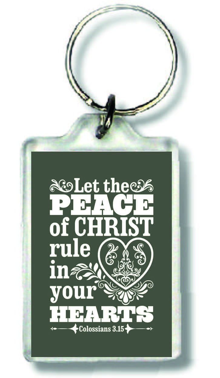 Sleutelhanger let the peace of Christ - MA23024 - Bible Verses bij MajesticAlly