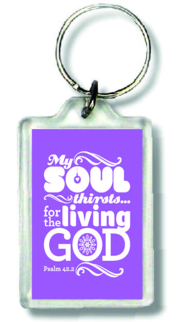 Sleutelhanger my soul thirsts - MA23026 - Bible Verses bij MajesticAlly