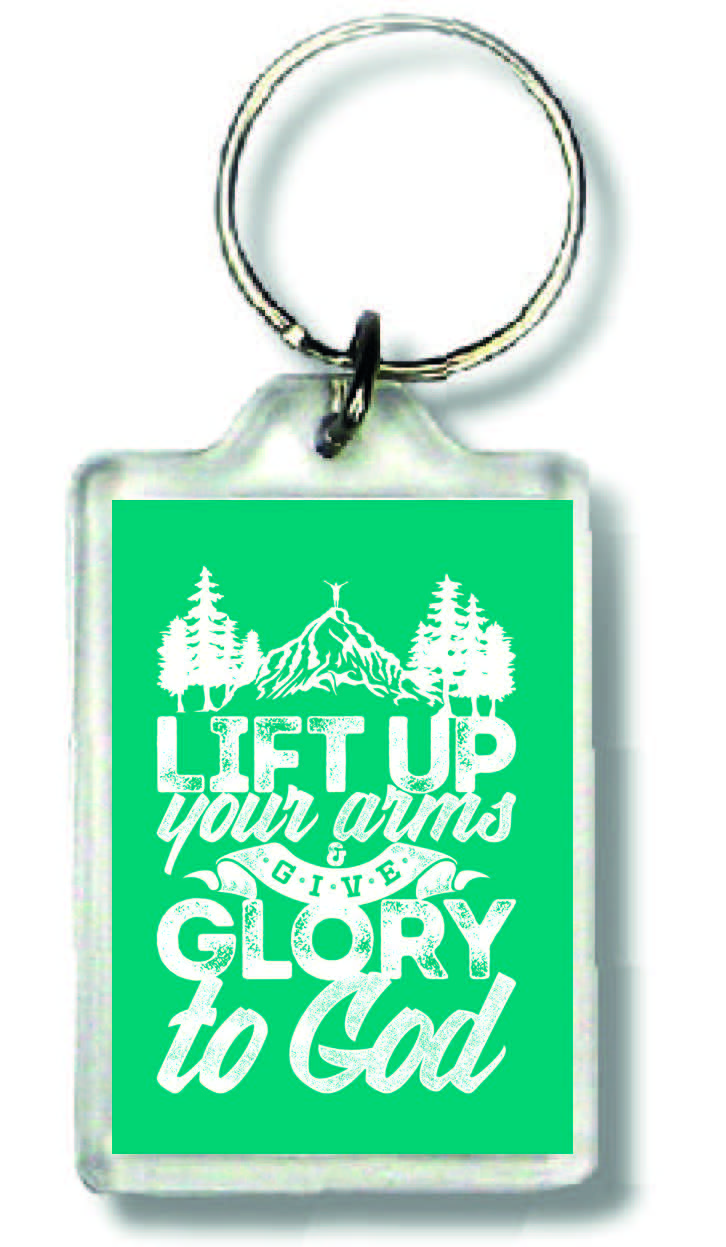 Sleutelhanger lift up your arms - MA23030 - Bible Verses bij MajesticAlly