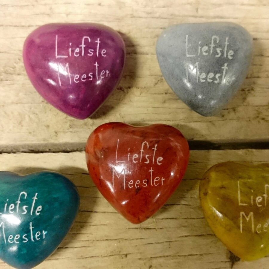 Liefste meester groen hart steen - 5500359538 -  Fairtrade bij MajesticAlly
