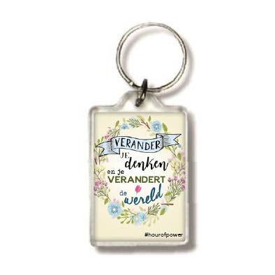 Sleutelhanger verander je denken - MA24113 -  Hour of Power bij MajesticAlly