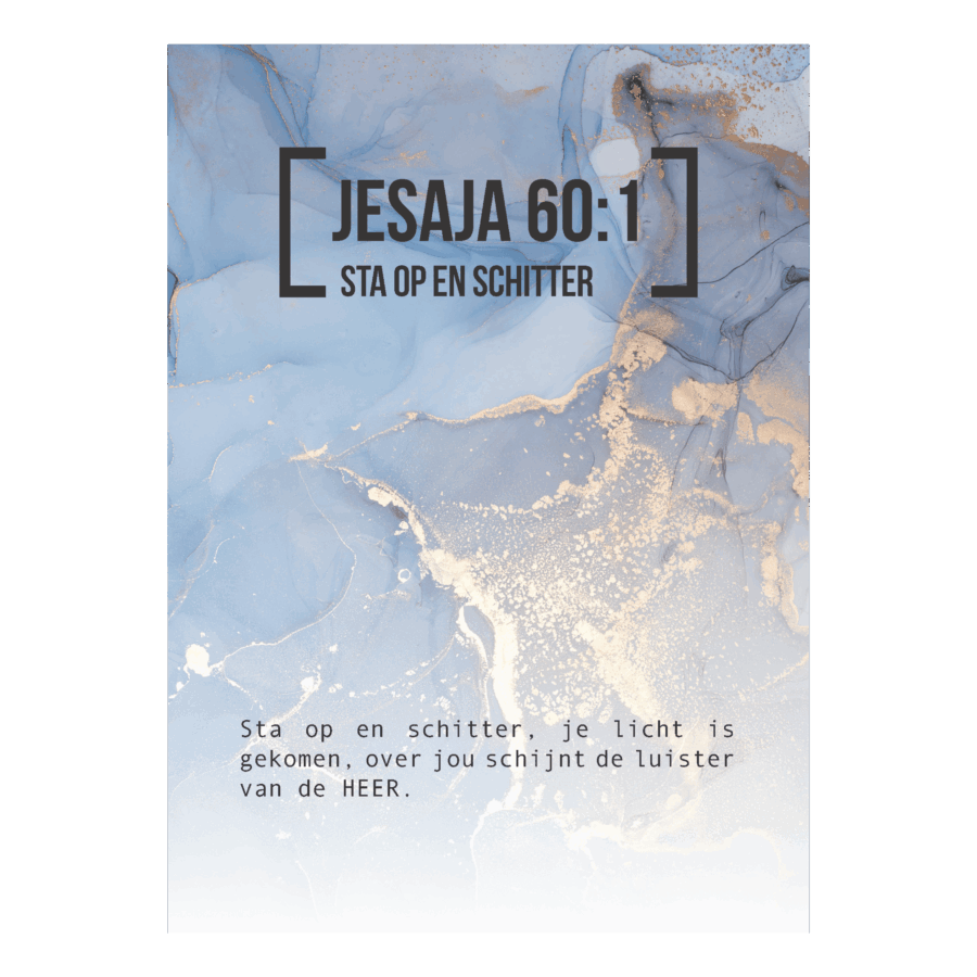 Bijbeltekstkaart 'Jesaja 60:1' NBV21