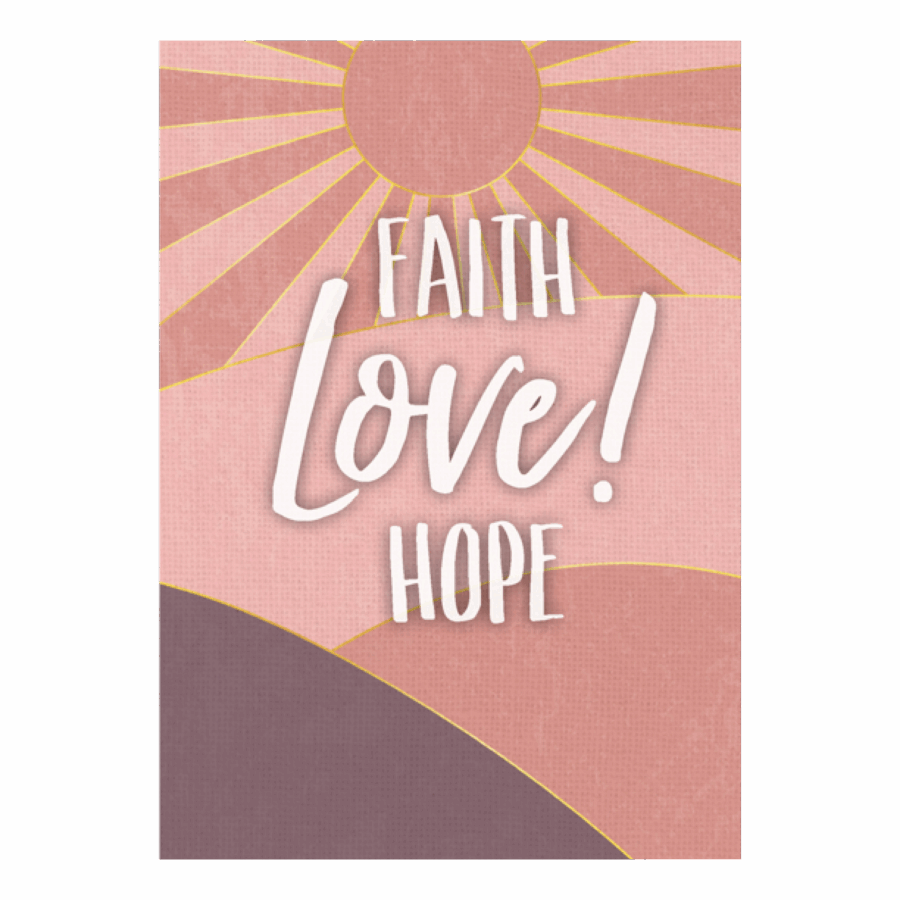 Poster 'Faith, love, hope'