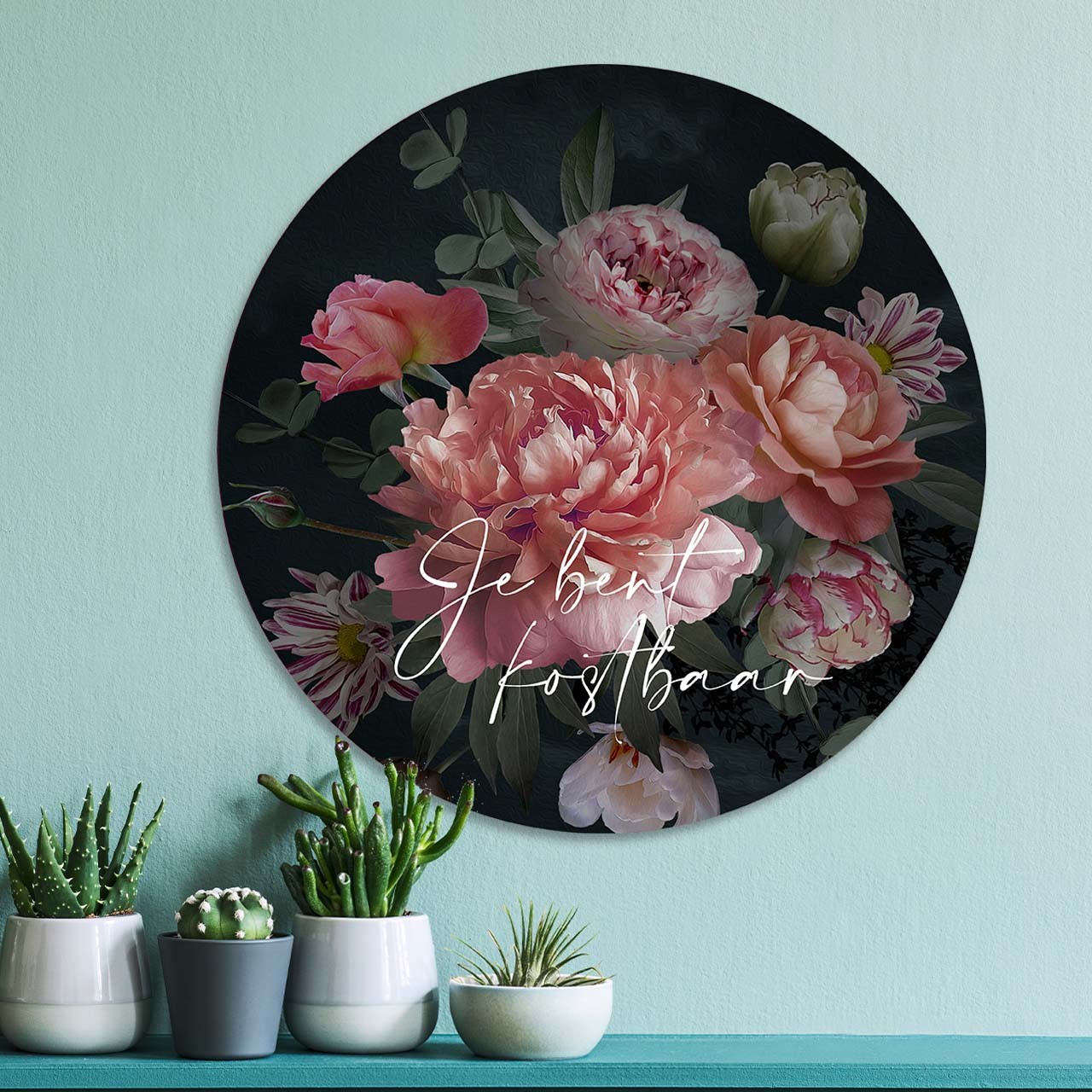 Muurcirkel 'Je bent kostbaar' - 60 cm - MA39320 -  Wanddeco bij MajesticAlly