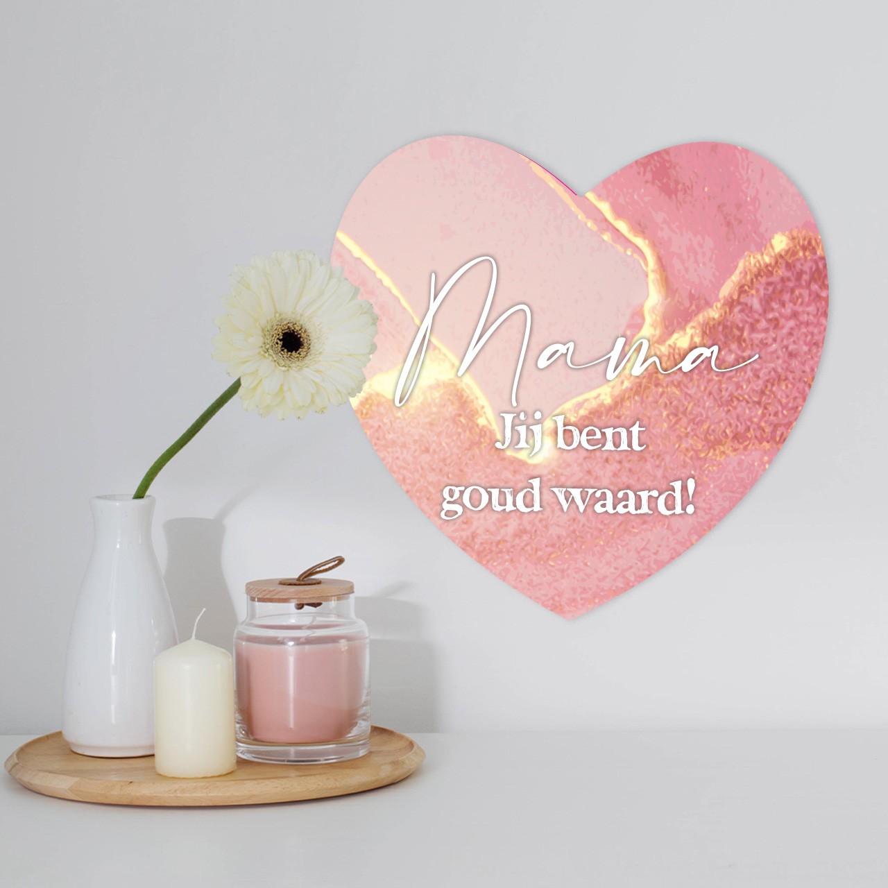 Hart 'Mama, jij bent goud waard' - MA39911 - Moederdagharten bij MajesticAlly