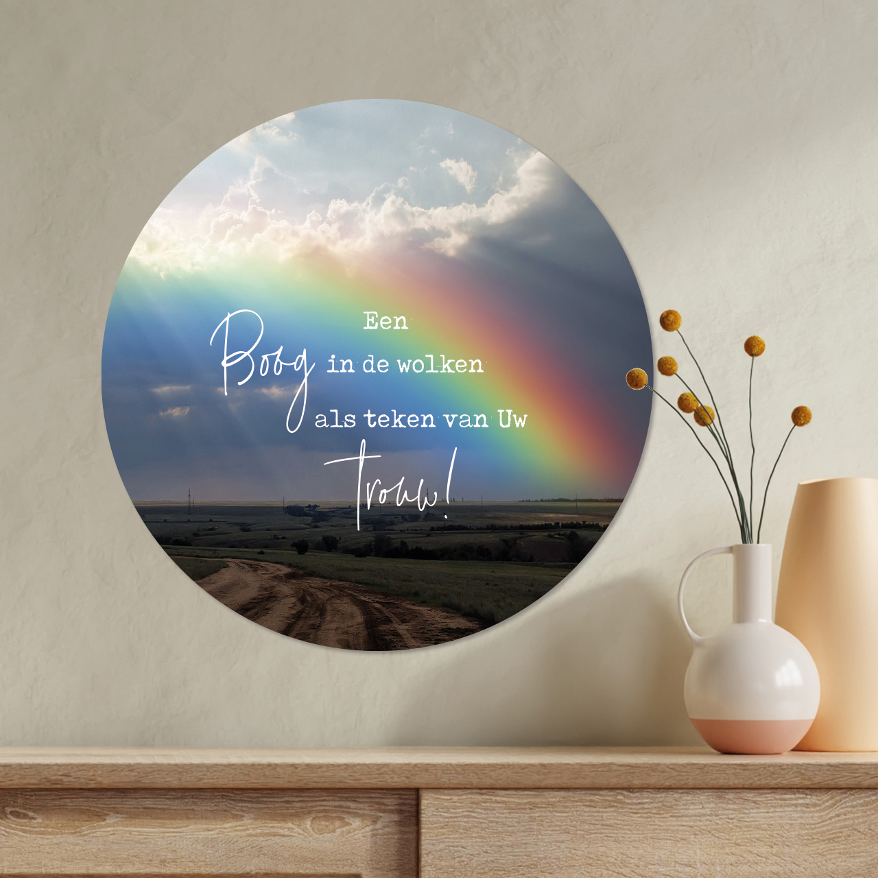 Muurcirkel 'Boog in de wolken'