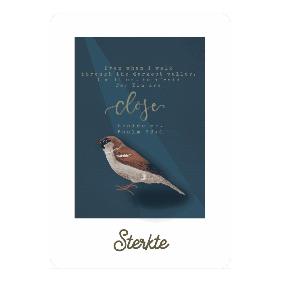 Kaart 'Sterkte - Even when I walk'