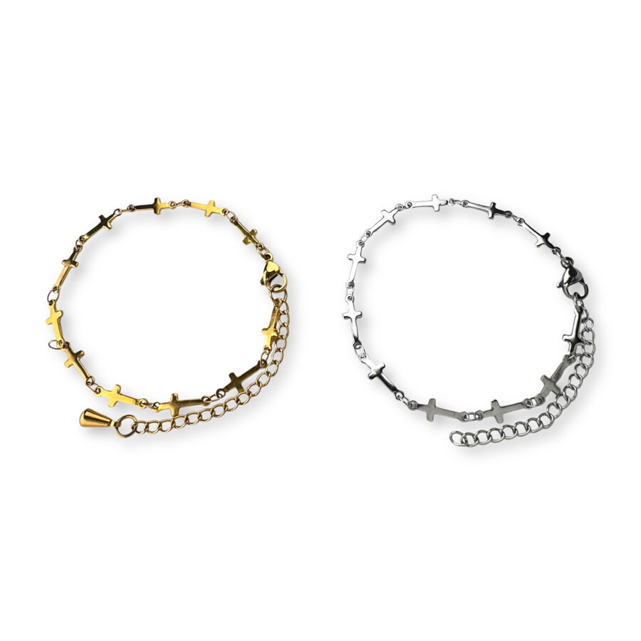 Armband Geschakelde Kruisjes