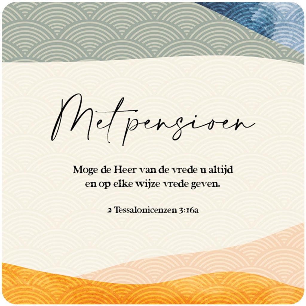 Cadeaubordje 'Met pensioen'