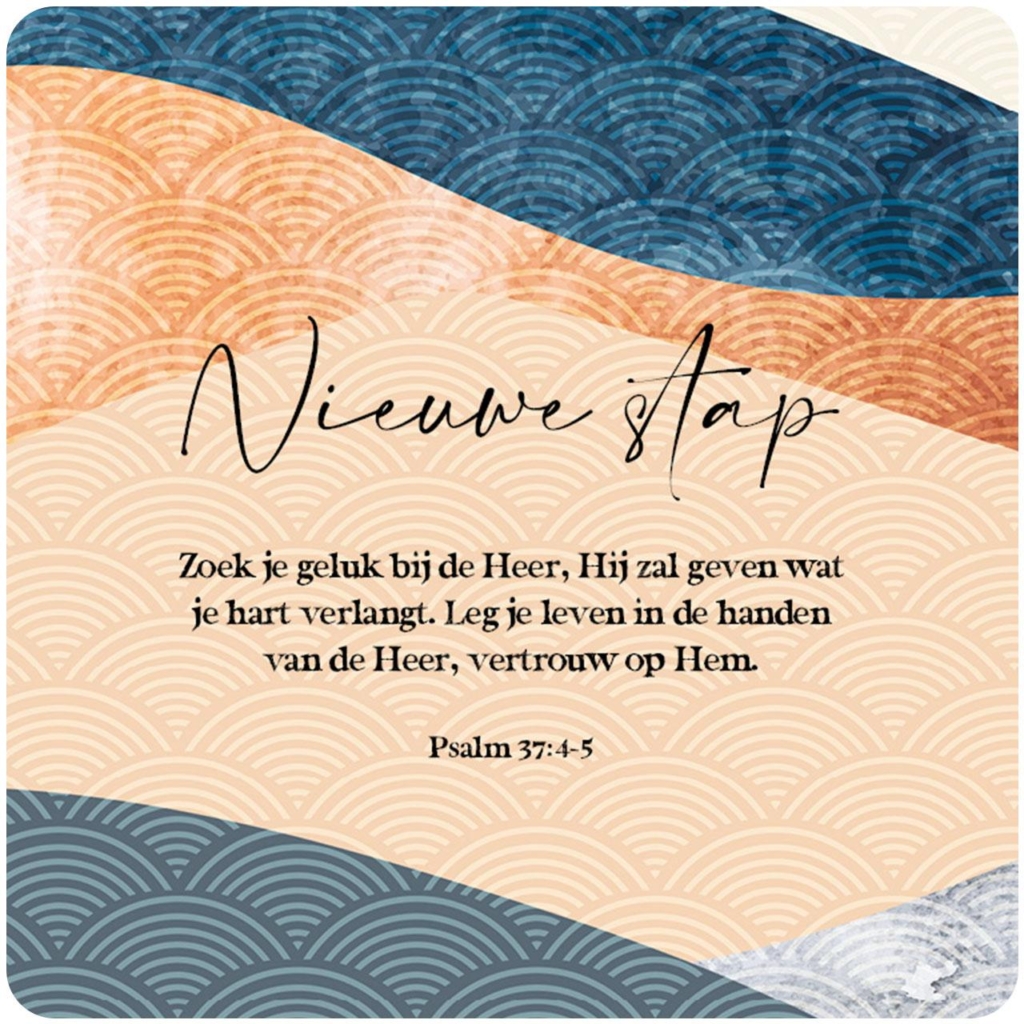 Cadeaubordje 'Nieuwe stap'