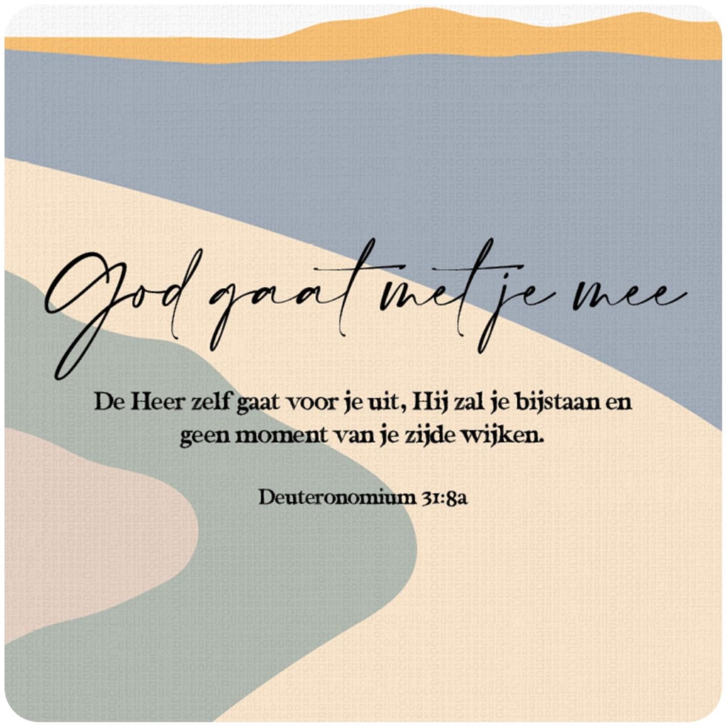 Cadeaubordje 'God gaat met je mee'