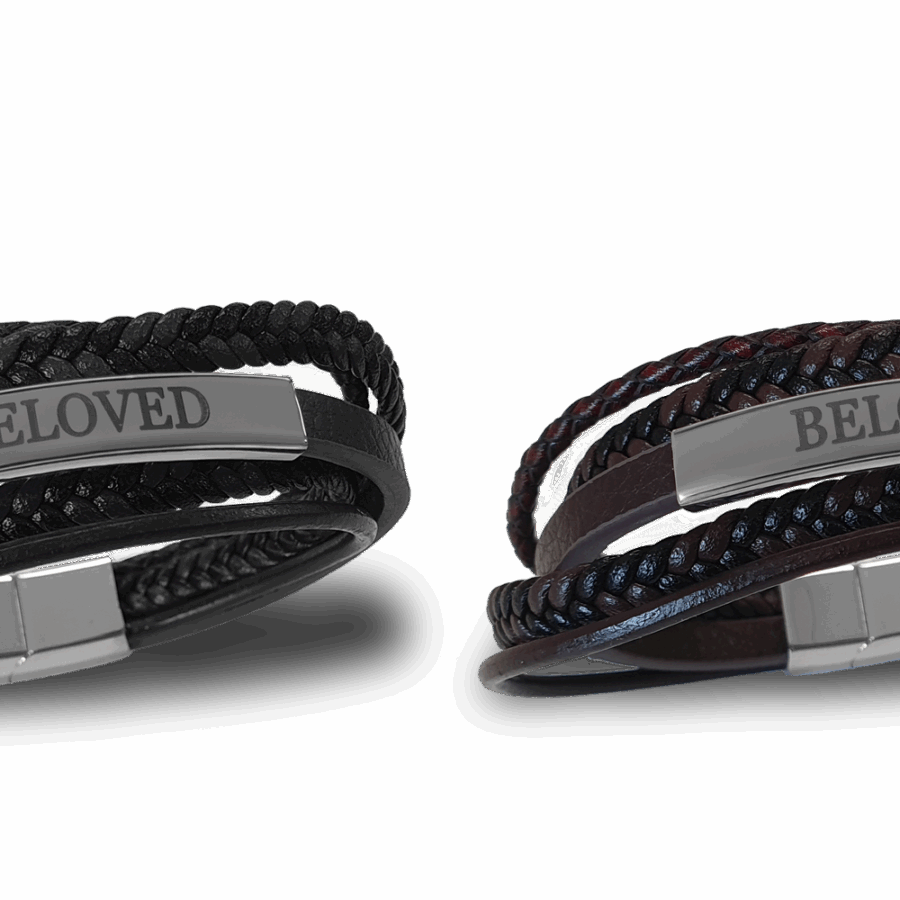 Leren armband "Beloved"
