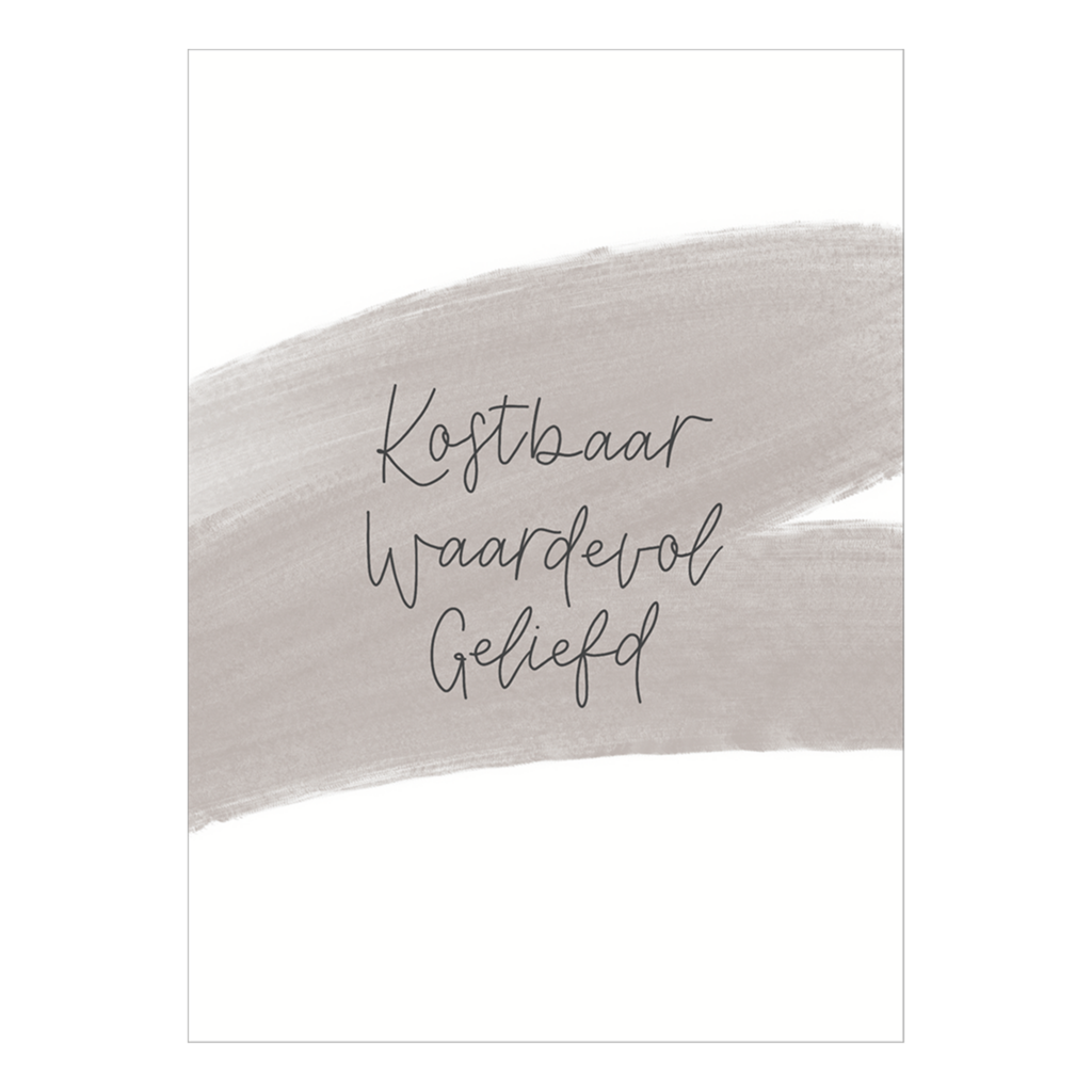 Kostbaar waardevol geliefd