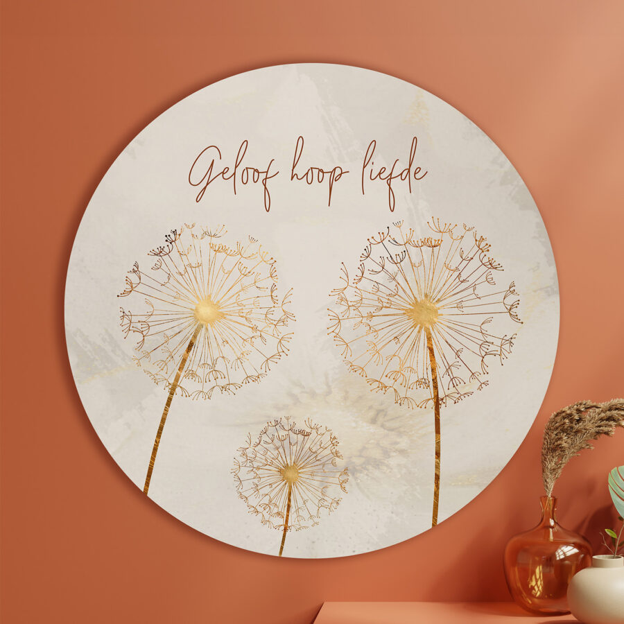 Muurcirkel 'Blaasbloemen'