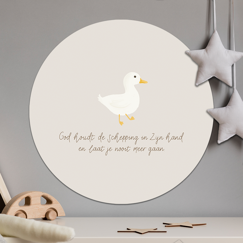 Muurcirkel 'God houdt de schepping in Zijn hand'