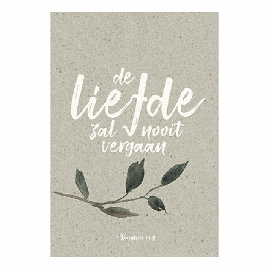 Metal Deco A4 'De liefde zal nooit vergaan''