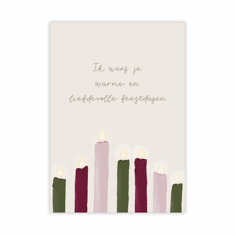 Kerstkaart 'Warme feestdagen'