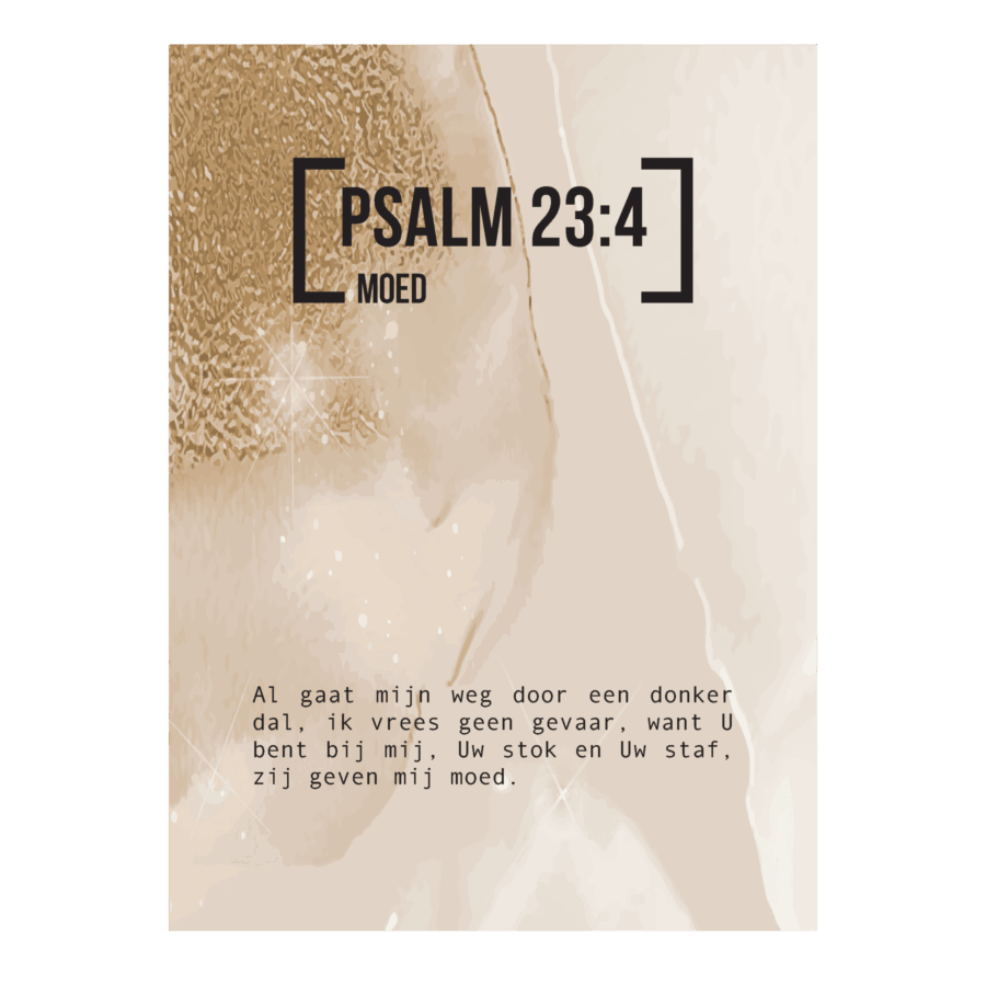 Bijbeltekstkaart 'Psalm 23:4' NBV21