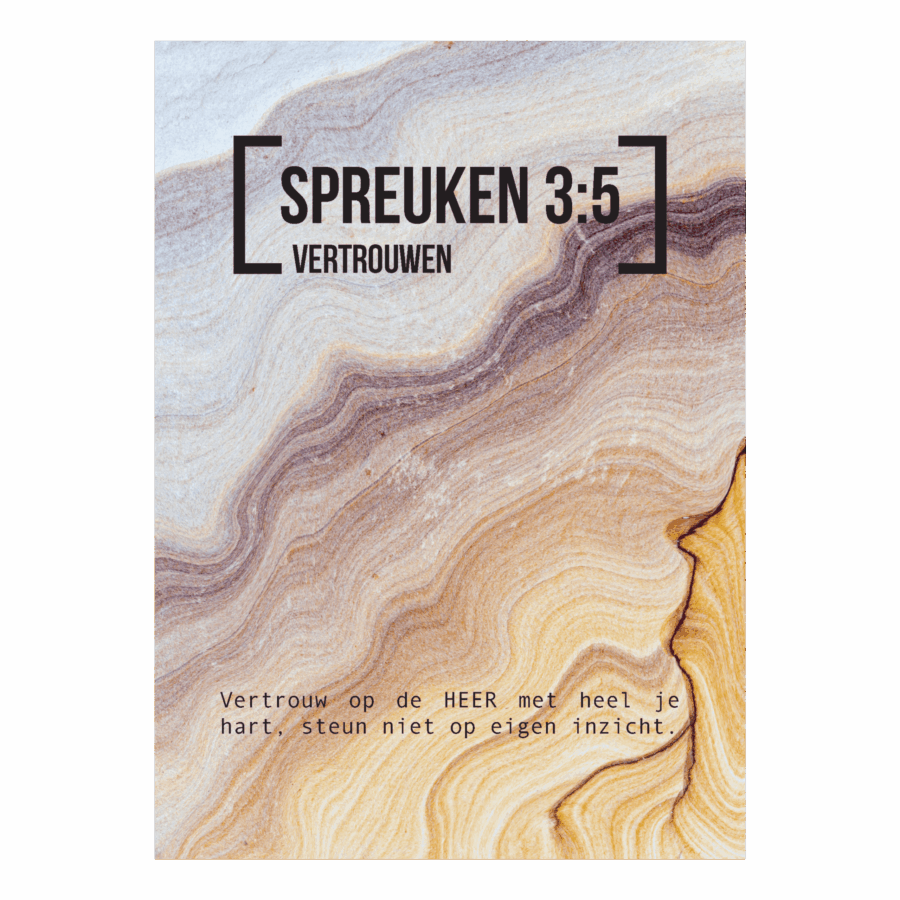 Bijbeltekstkaart 'Spreuken 3:5' NBV21