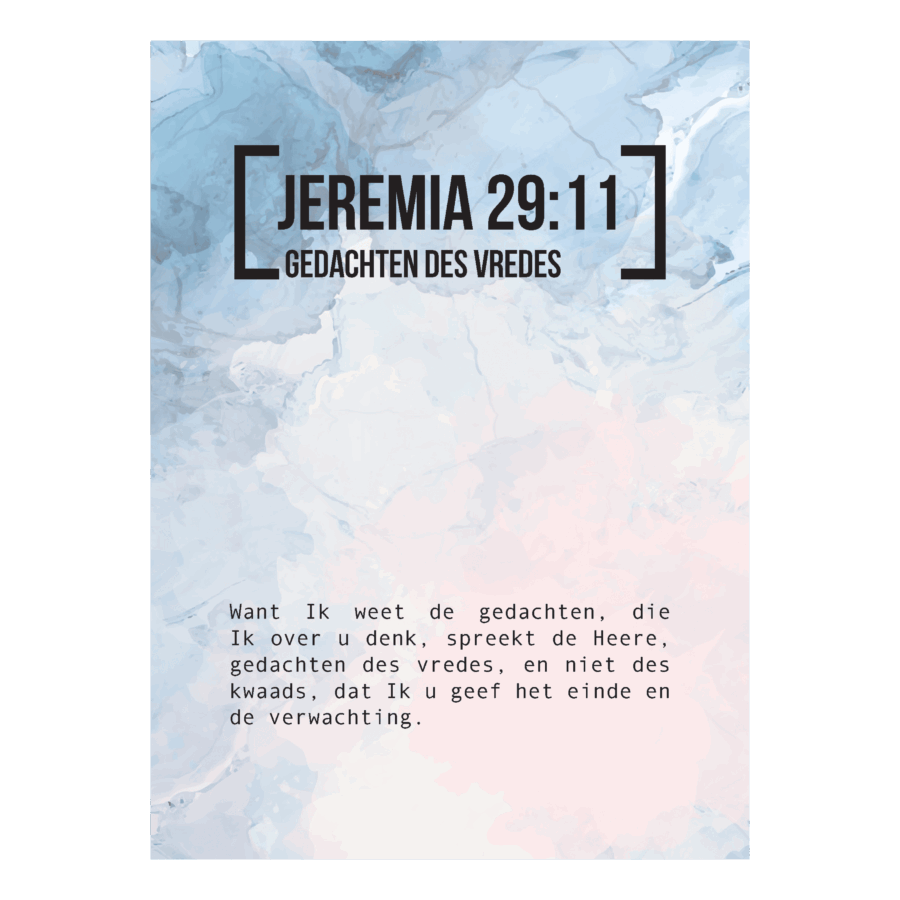 Bijbeltekstkaart 'Jeremia 29:11' SV