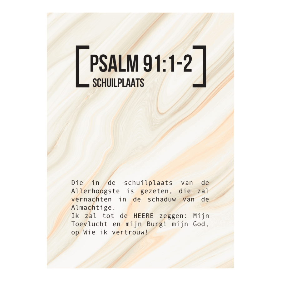Bijbeltekstkaart 'Psalm 91:1-2' SV