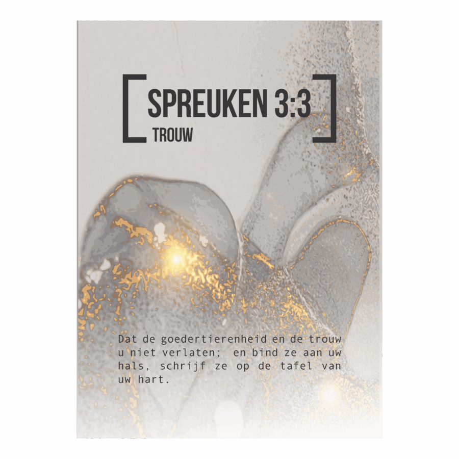 Bijbeltekstkaart 'Spreuken 3:3' SV