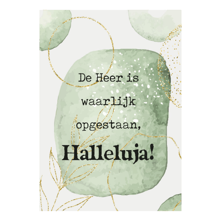 Wenskaart 'De Heer is waarlijk opgestaan'