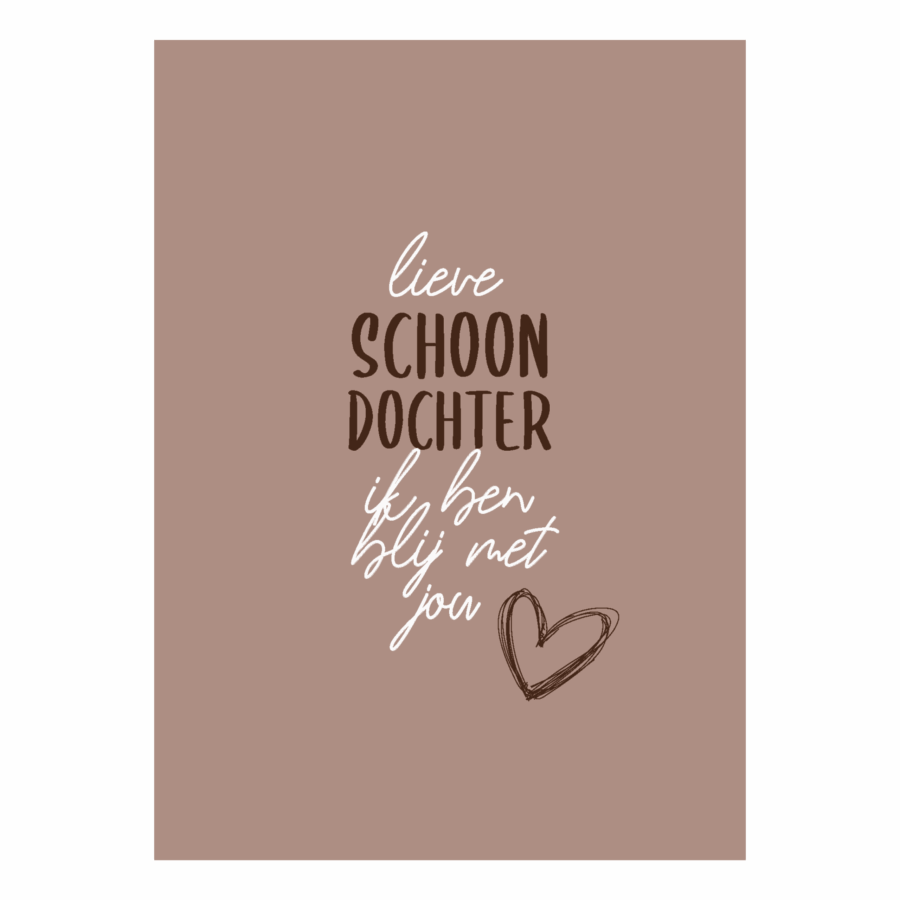 Wenskaart 'Lieve schoondochter'