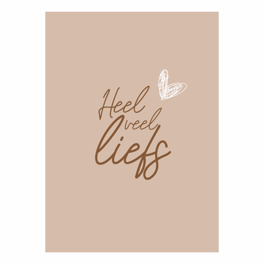 Wenskaart 'Heel veel liefs'