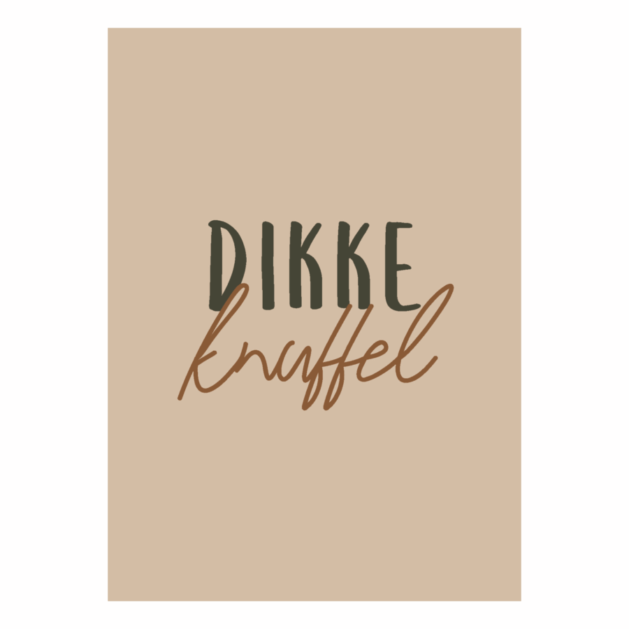 Wenskaart 'Dikke knuffel'