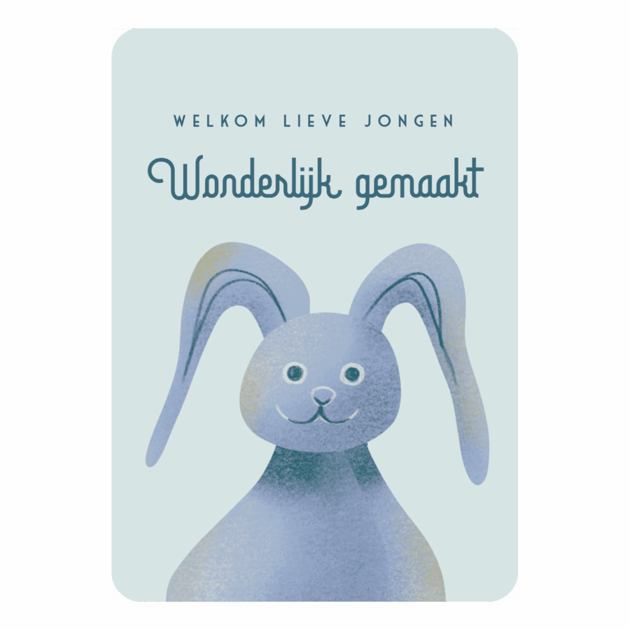 Kaart 'Welkom lieve jongen'