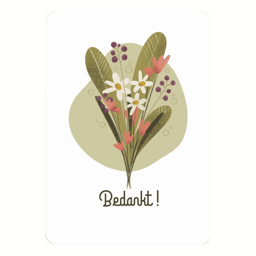 Kaart 'Bedankt'