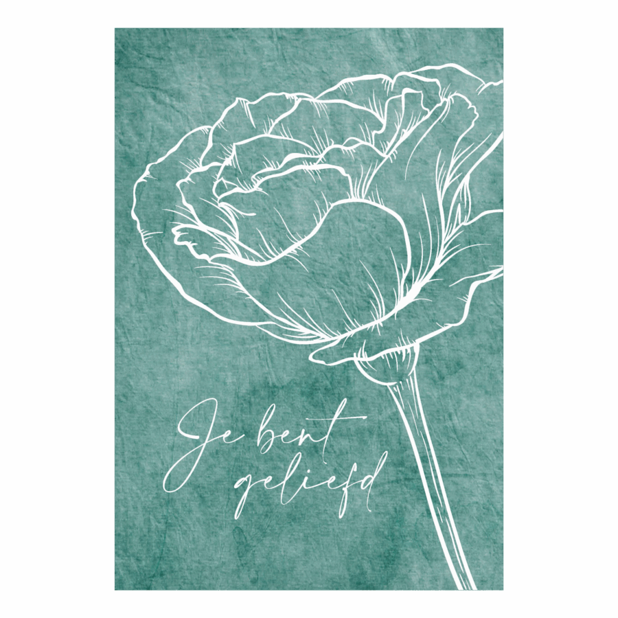 Wenskaart 'Je bent geliefd'