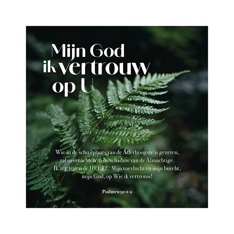 Kaart 'Mijn God op U vertrouw ik'
