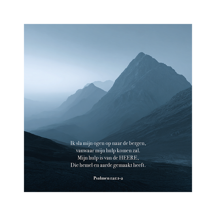 Kaart 'Bergen - Psalm 121:1-2'