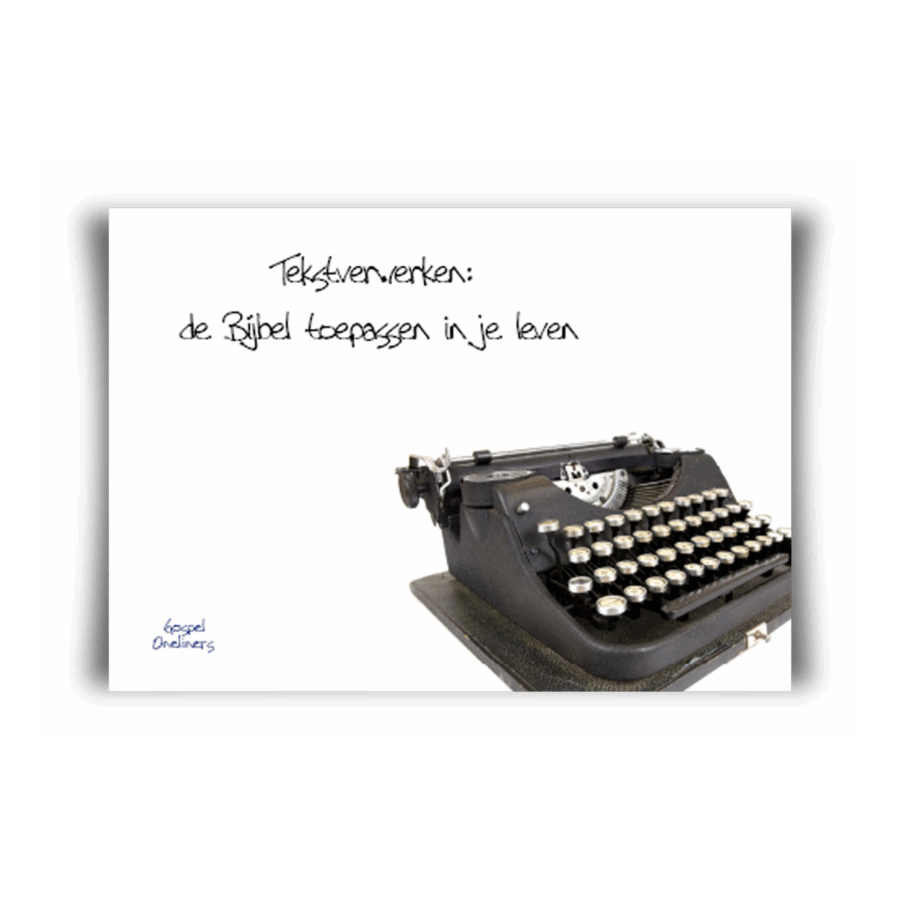 Poster A4 tekst verwerken is de bijbel toep