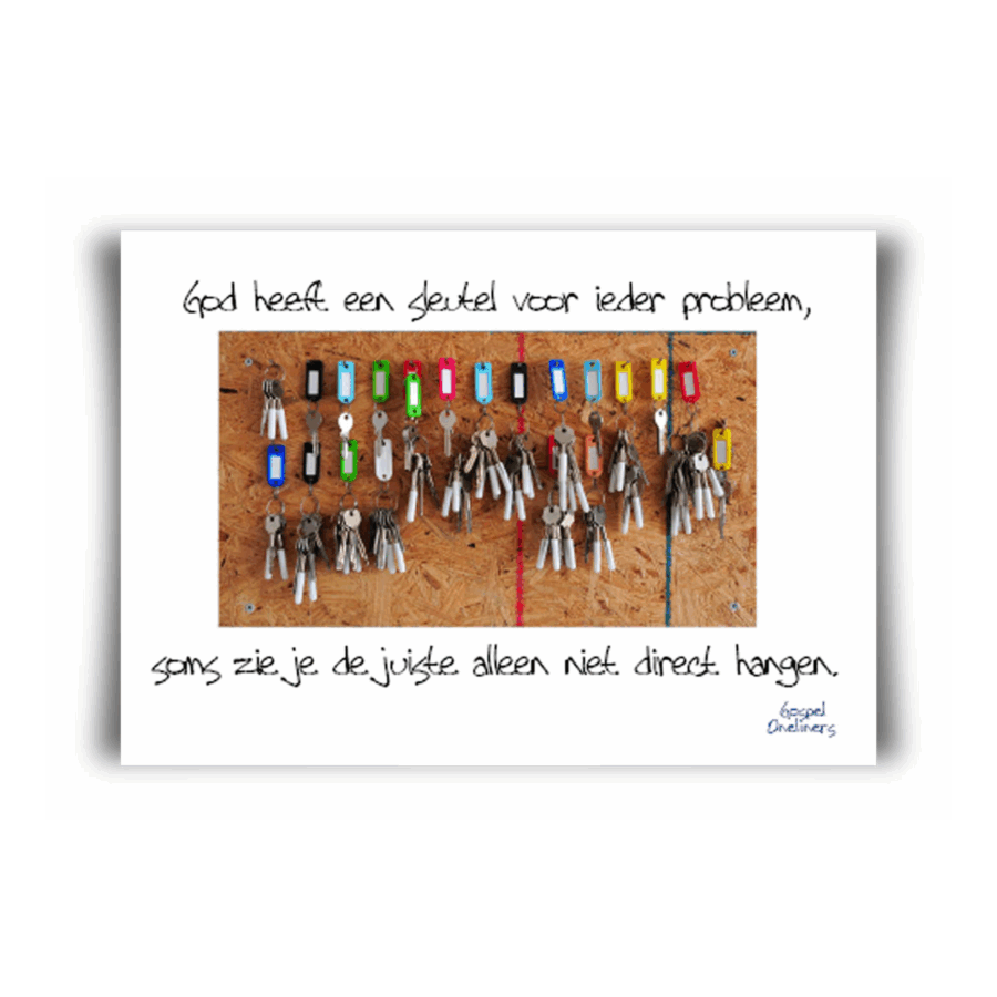 Poster A4 God heeft een sleutel