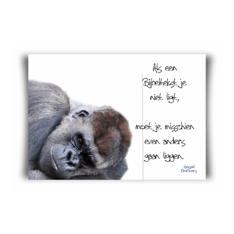 Poster A4 als een bijbeltekst je niet ligt