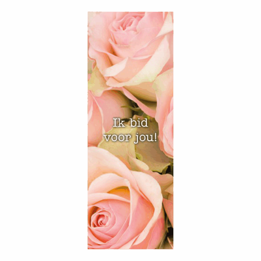 Boekenlegger ik bid voor jou roos