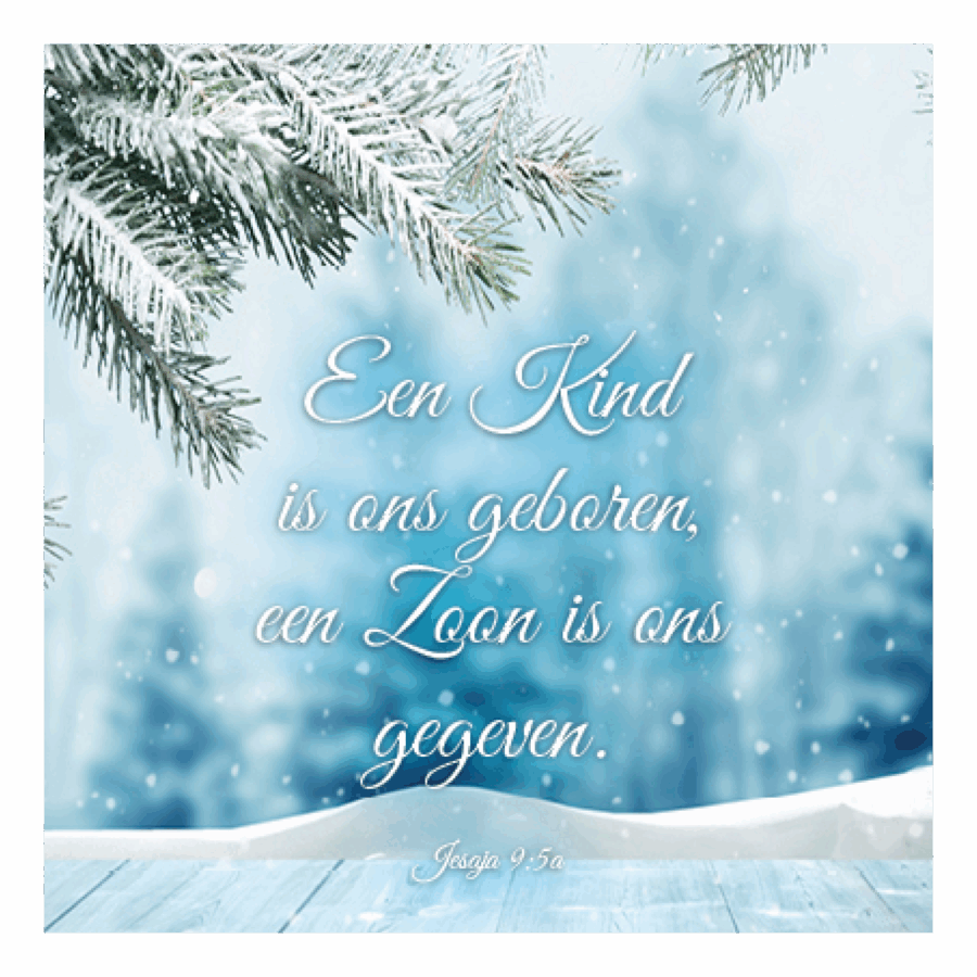Kerstkaart 'Een kind is ons geboren'