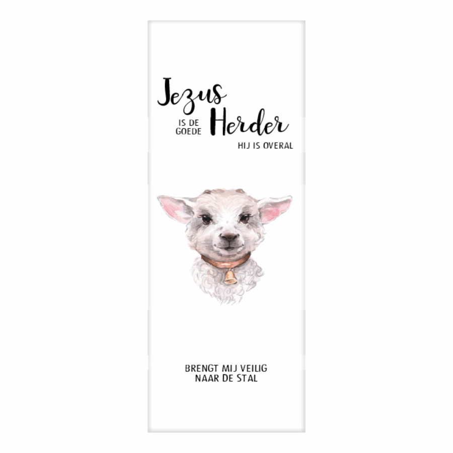 Boekenlegger lammetje Jezus is de goede