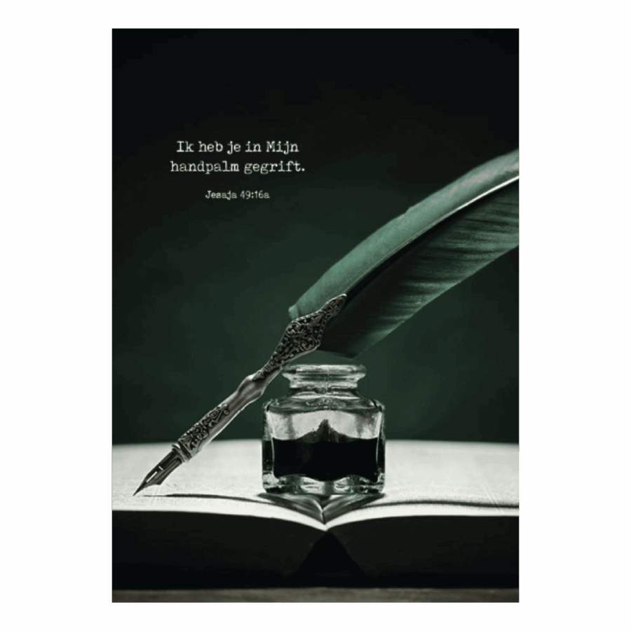 Poster A4 'Ik heb je in Mijn handpalm'