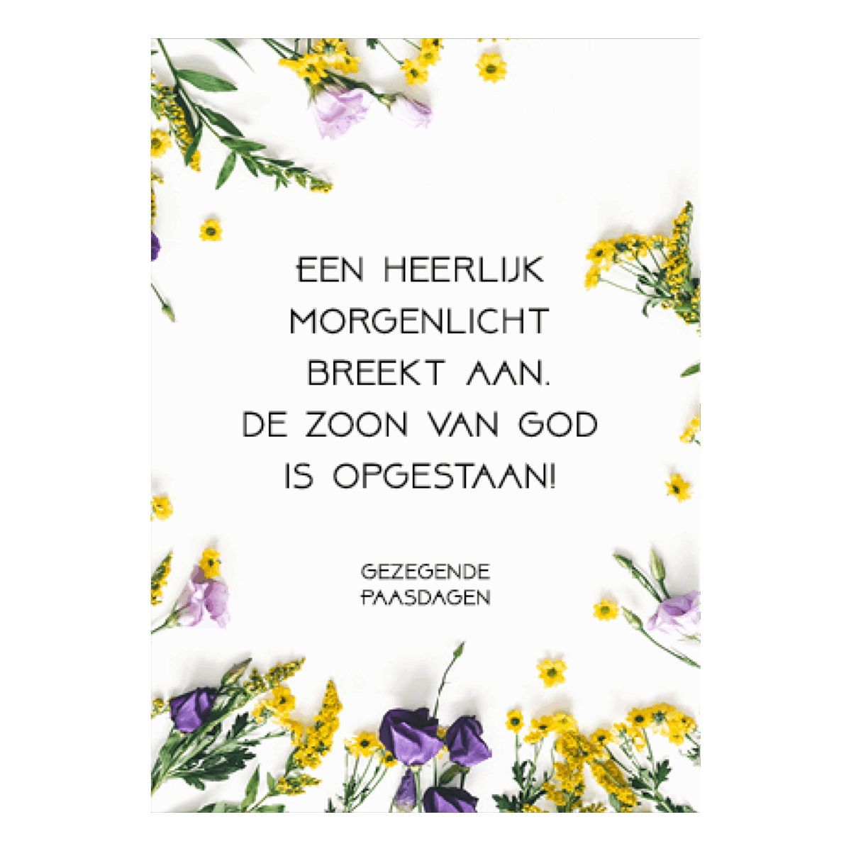 Voordeelkaart 'Gezegende paasdagen - Lentebloemen'