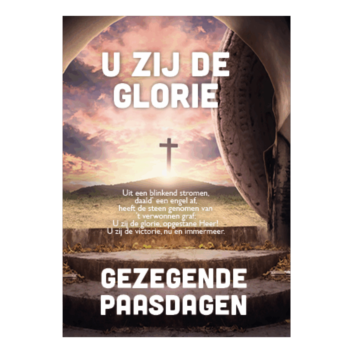Voordeelkaart 'Gezegende paasdagen - U zij de glorie'