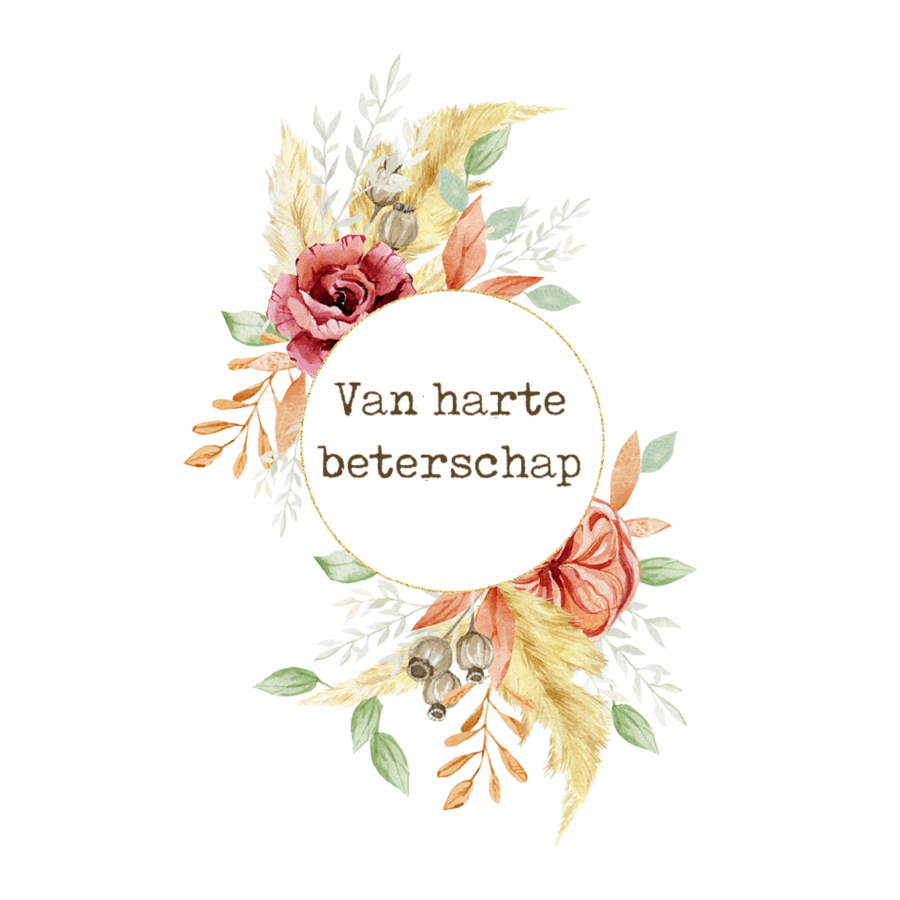 Voordeelkaart 'Beterschap - aquarel'