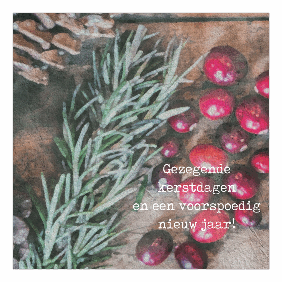 Minikaartje kerst 'kastanjes'