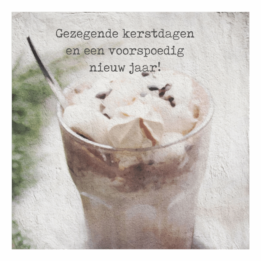 Minikaartje kerst 'chocolademelk'