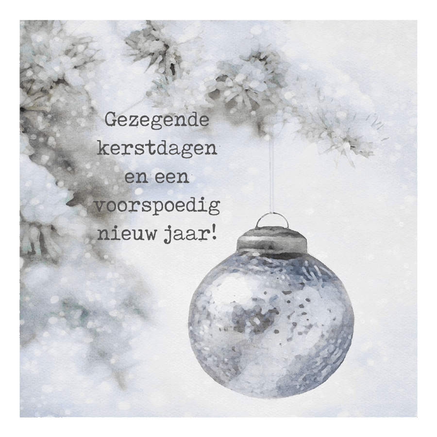 Minikaartje kerst 'kerstbal'