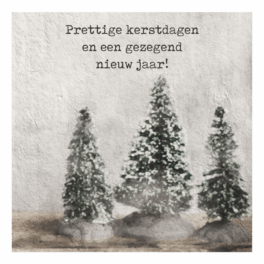 Minikaartje kerst 'bomen'