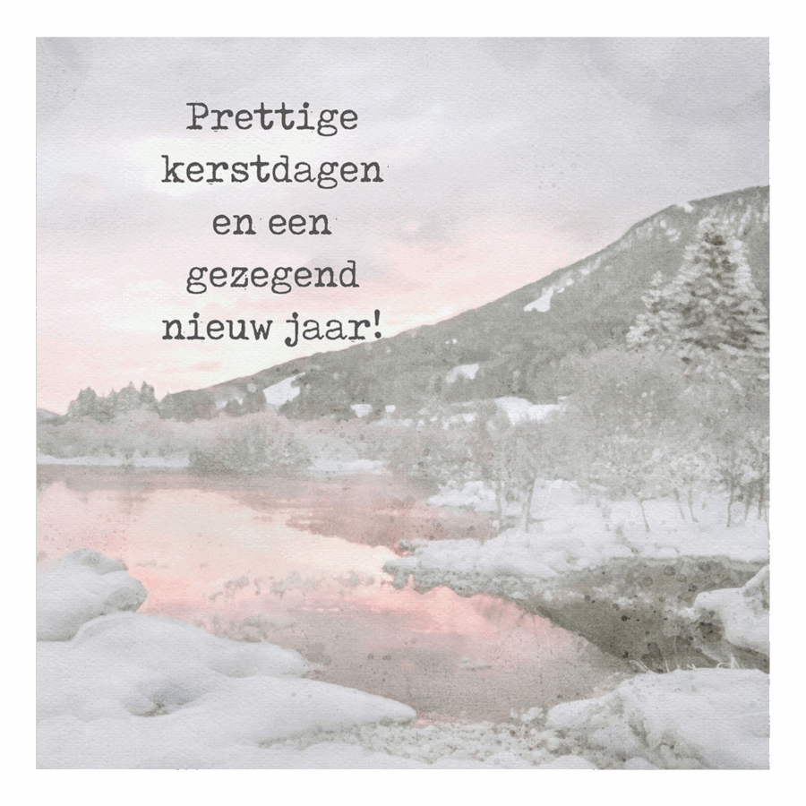 Minikaartje kerst 'sneeuwlandschap'
